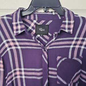 Rails Purple and Pink Plaid Button-Down Shirt